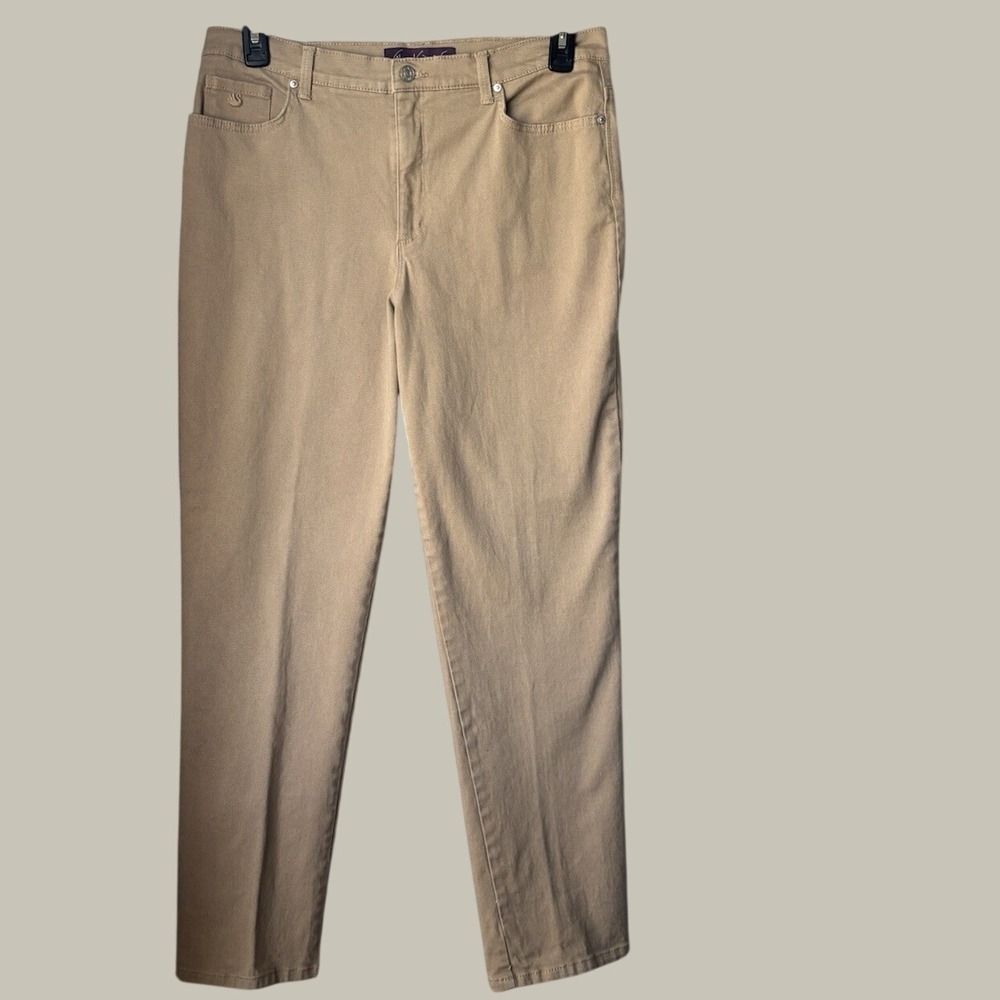 Gloria Vanderbilt The Original Amanda Jeans 14 Khaki Classic Fit